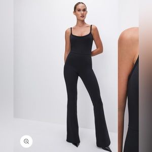 COMPRESSION TERRY SCOOP JUMPSUIT